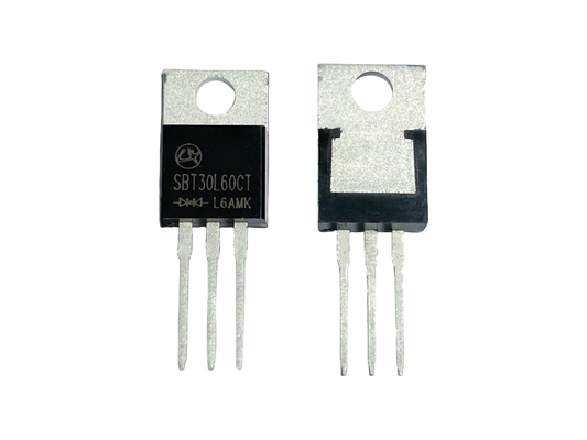 30A60V SBT30L60CT โฟลตต่ําไปข้างหน้า Schottky สําหรับอุตสาหกรรม TO-220AB