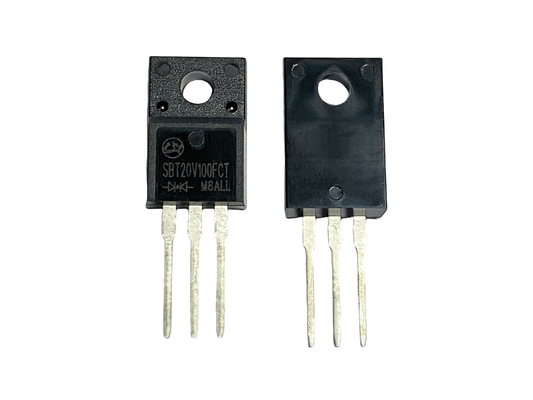 20A100V SBT20V100FCT TO-220F ไดโอเดส Schottky VF ต่ําสําหรับเครื่องขับเคลื่อนมอเตอร์