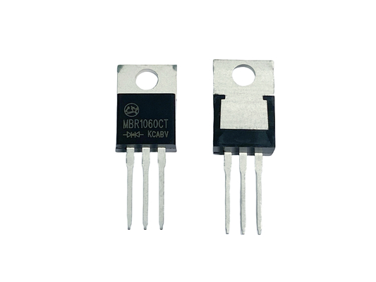 10A60V MBR1060CT วอลเตชั่นต่ําลงไปข้างหน้า โชตตกี้ ไดโอเดสอุปกรณ์ป้องกันสําหรับการแก้ไขแสง