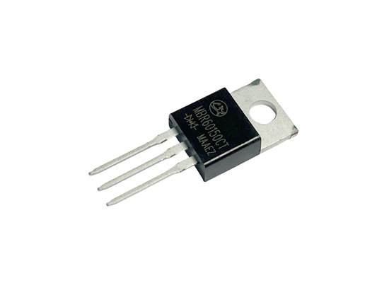 60A150V TO-220AB ไดโอเดสป้องกัน Schottky ด้วยความเร็วการสลับที่รวดเร็ว MBR60150CT