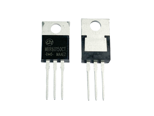 60A150V TO-220AB ไดโอเดสป้องกัน Schottky ด้วยความเร็วการสลับที่รวดเร็ว MBR60150CT