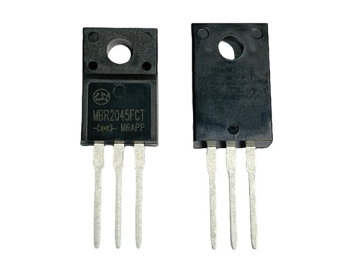 20A 45V ไฟฟ้าสวิทช์ความถี่สูง โดดป้องกัน Schottky สําหรับเครื่องเชื่อมต่อ DC / DC MBR2045FCT