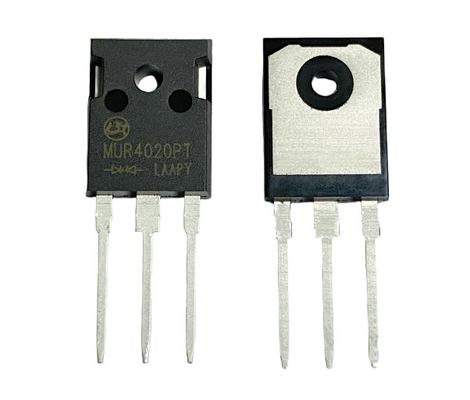 40A200V MUR4020PT เครื่องแก้ไขการฟื้นฟูเร็ว ไดโอเดสกระแสไฟฟ้าสูง TO-247