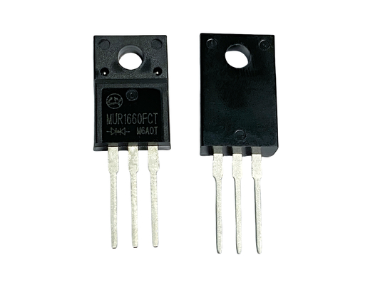 16A600V ไดโอ้ดฟื้นฟูเร็วสําหรับการตั้งค่าแผ่นแสงอาทิตย์ MUR1660FCT