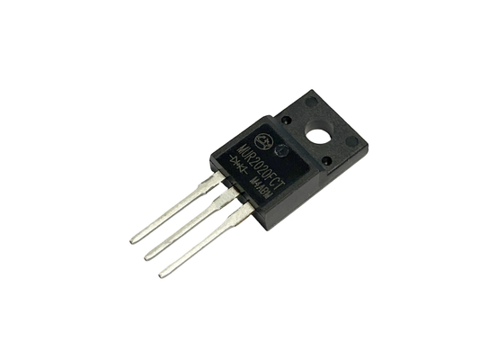 20A200V ไดโอ้ดฟื้นฟูเร็วสําหรับระบบเก็บข้อมูล TO-220F MUR2020FCT