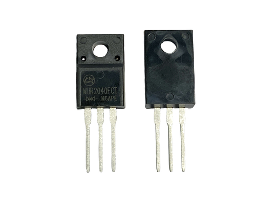 ไดโอเดสฟื้นฟู 20A400V ด้วยเวลาฟื้นฟูกลับที่สั้นมาก MUR2040FCT