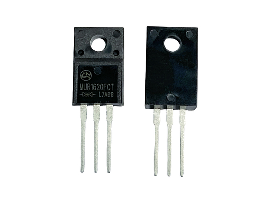 16A200V การสูญเสียพลังงานต่ํา ไดโอ้ดฟื้นฟูเร็วสําหรับเครื่องเปลี่ยนความถี่สูง MUR1620FCT
